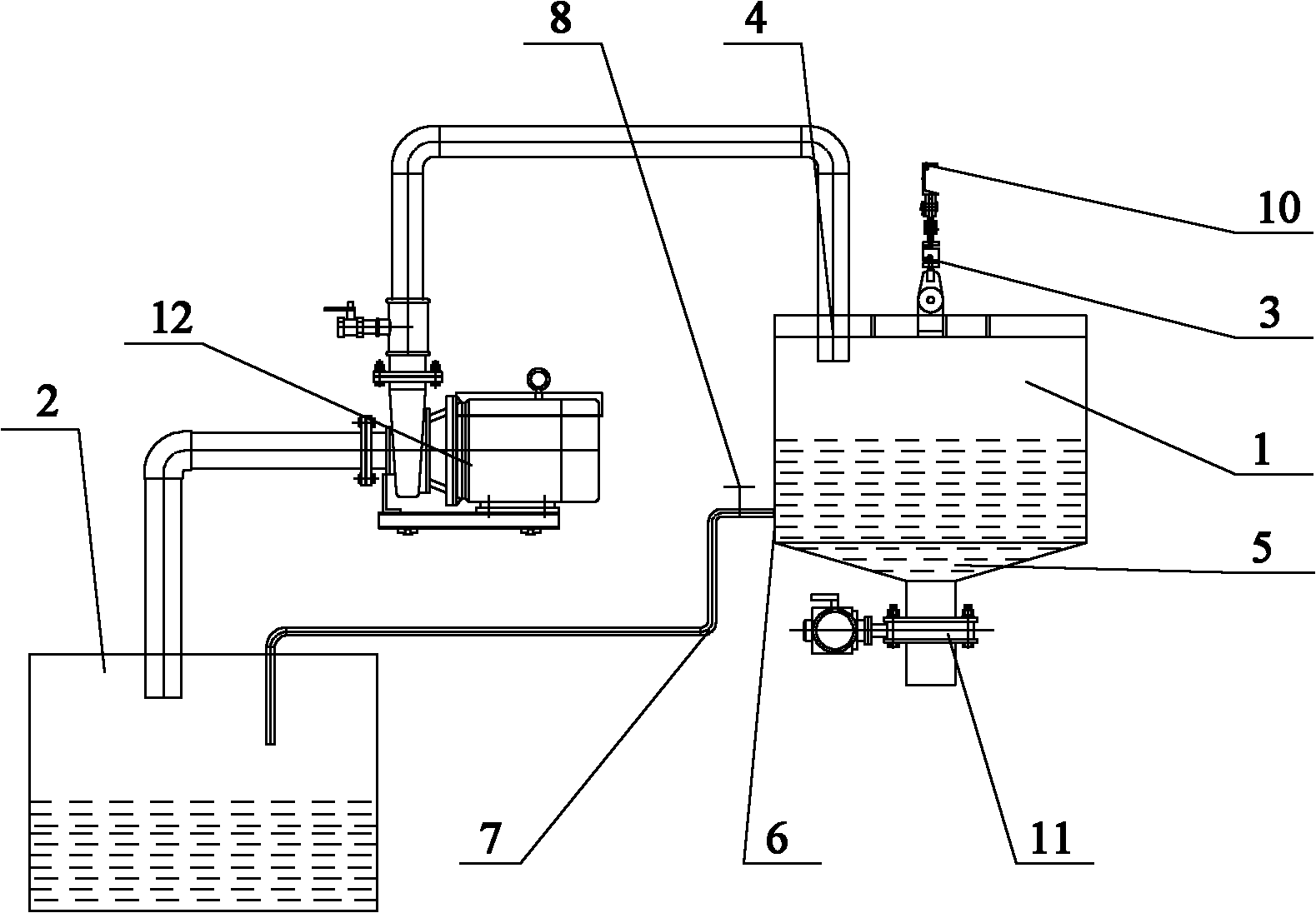 Water supply metering device and concrete stirring equipment comprising same