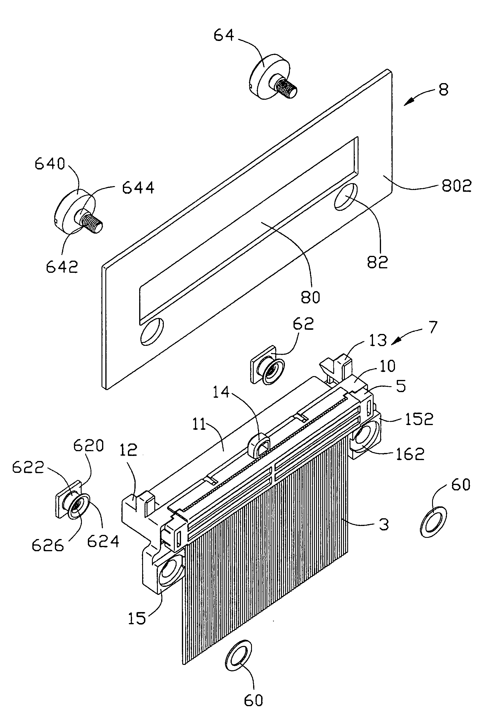 Floatable panel mount cable assembly