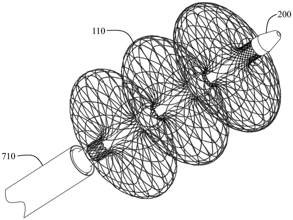 Thrombus extraction device for transcatheter pulmonary artery thrombus extraction system