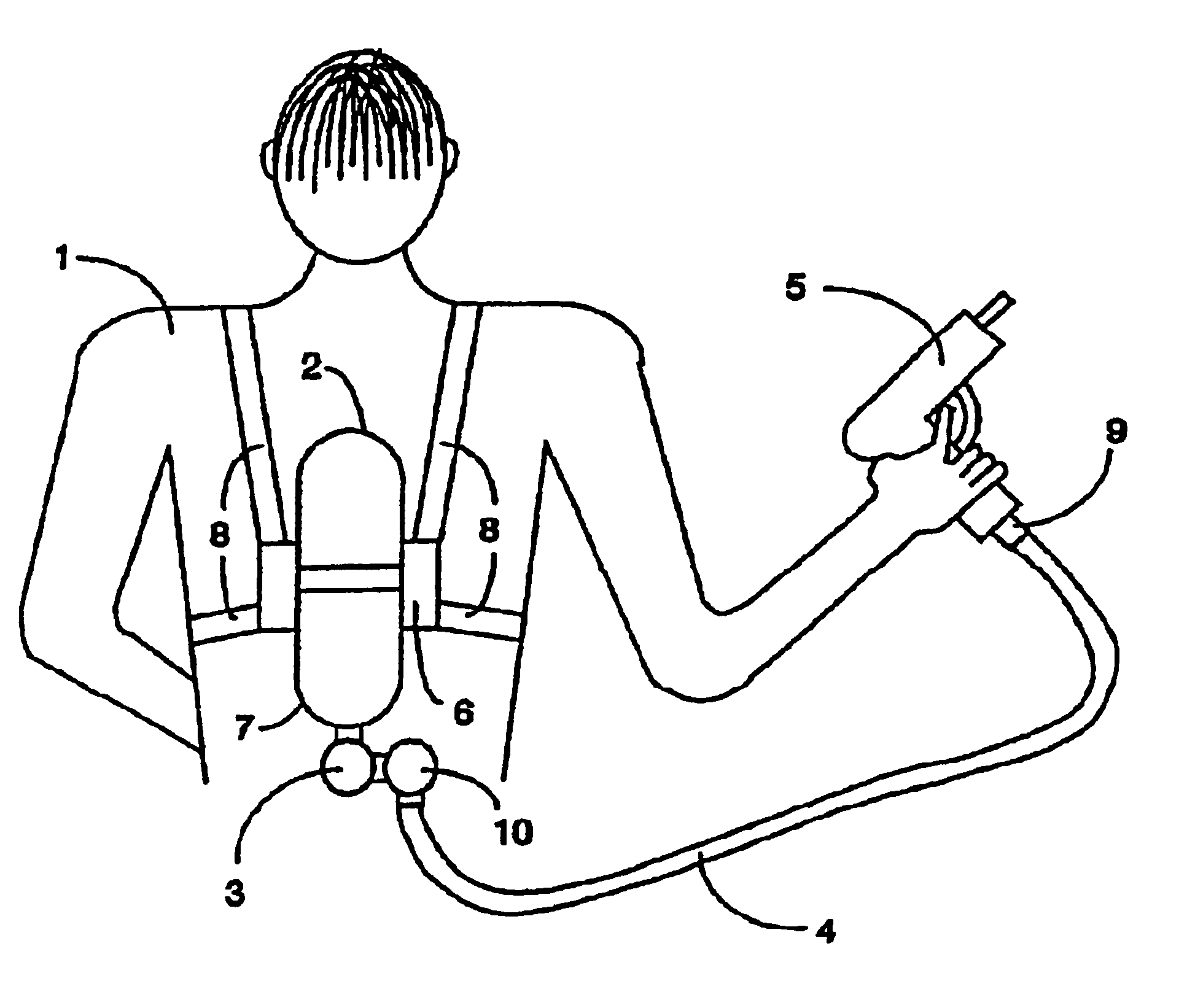 Apparatus and method for using a lightweight portable air/gas power supply