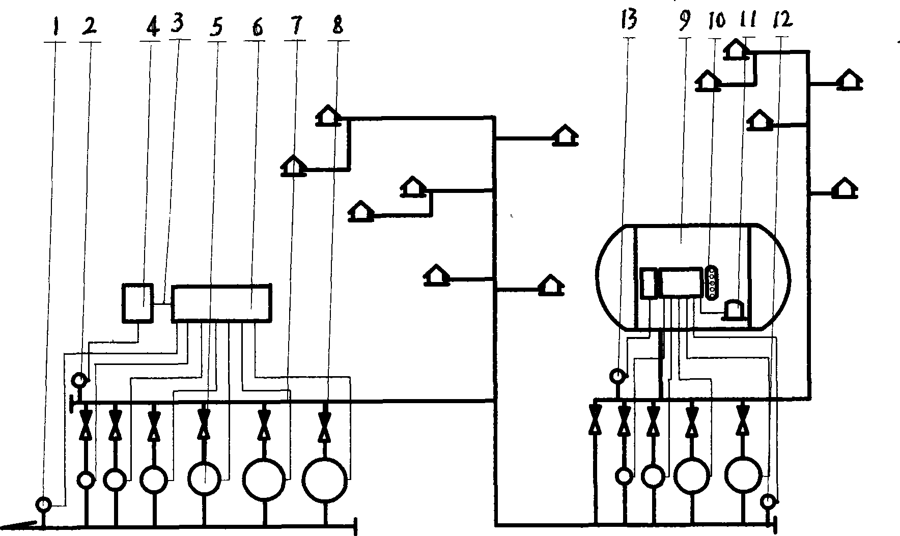 City stairstep constant pressure water supply equipment and method