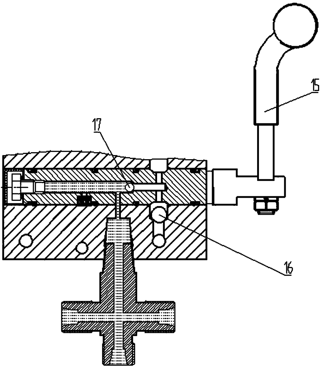 A cab hydraulic lifting device