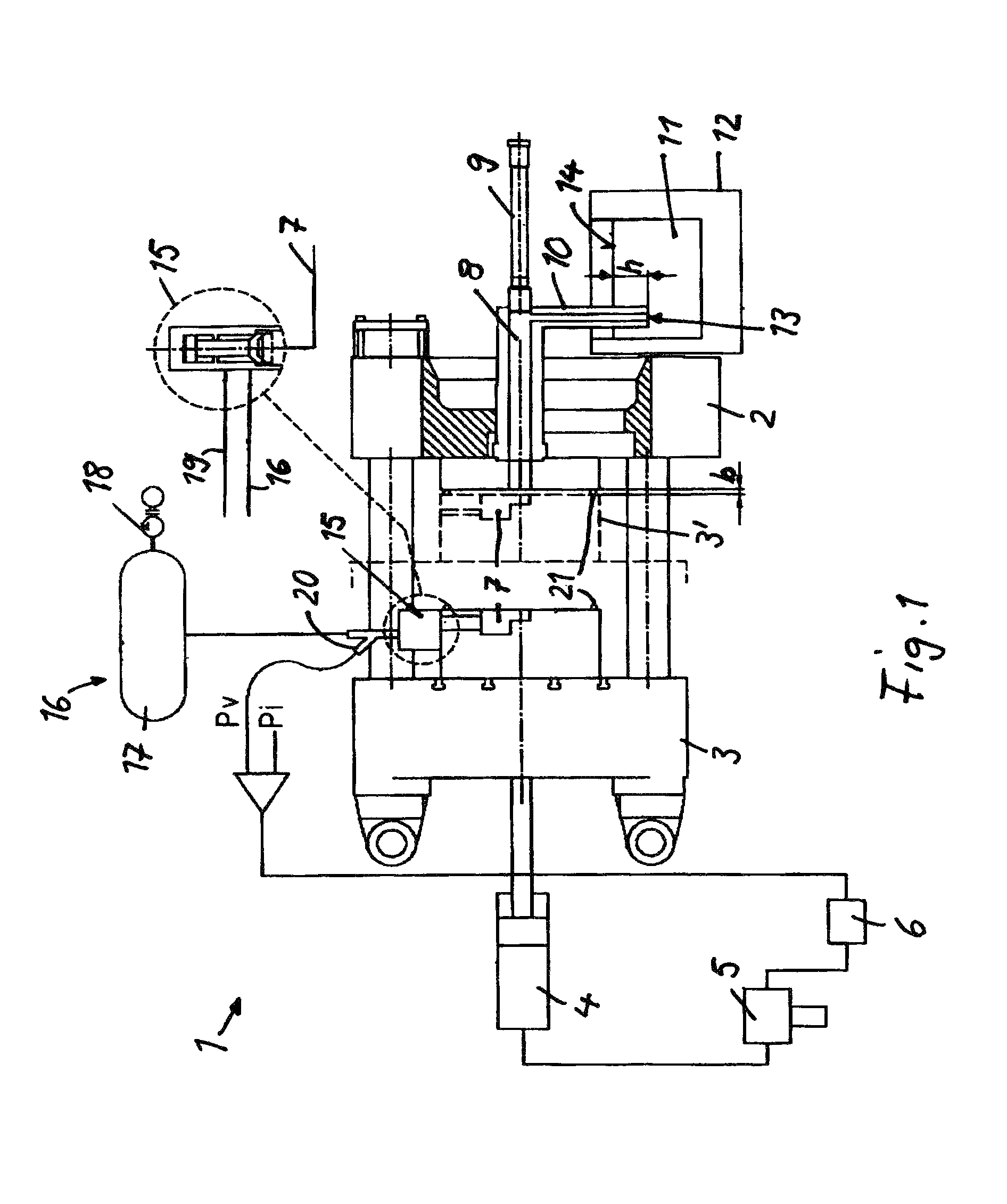 Vacuum die-casting machine