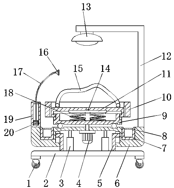 Veterinary inspection device for animal husbandry