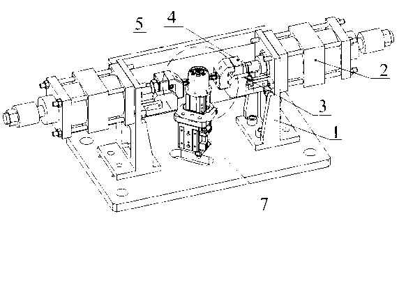 Riveting point device with double air cylinders