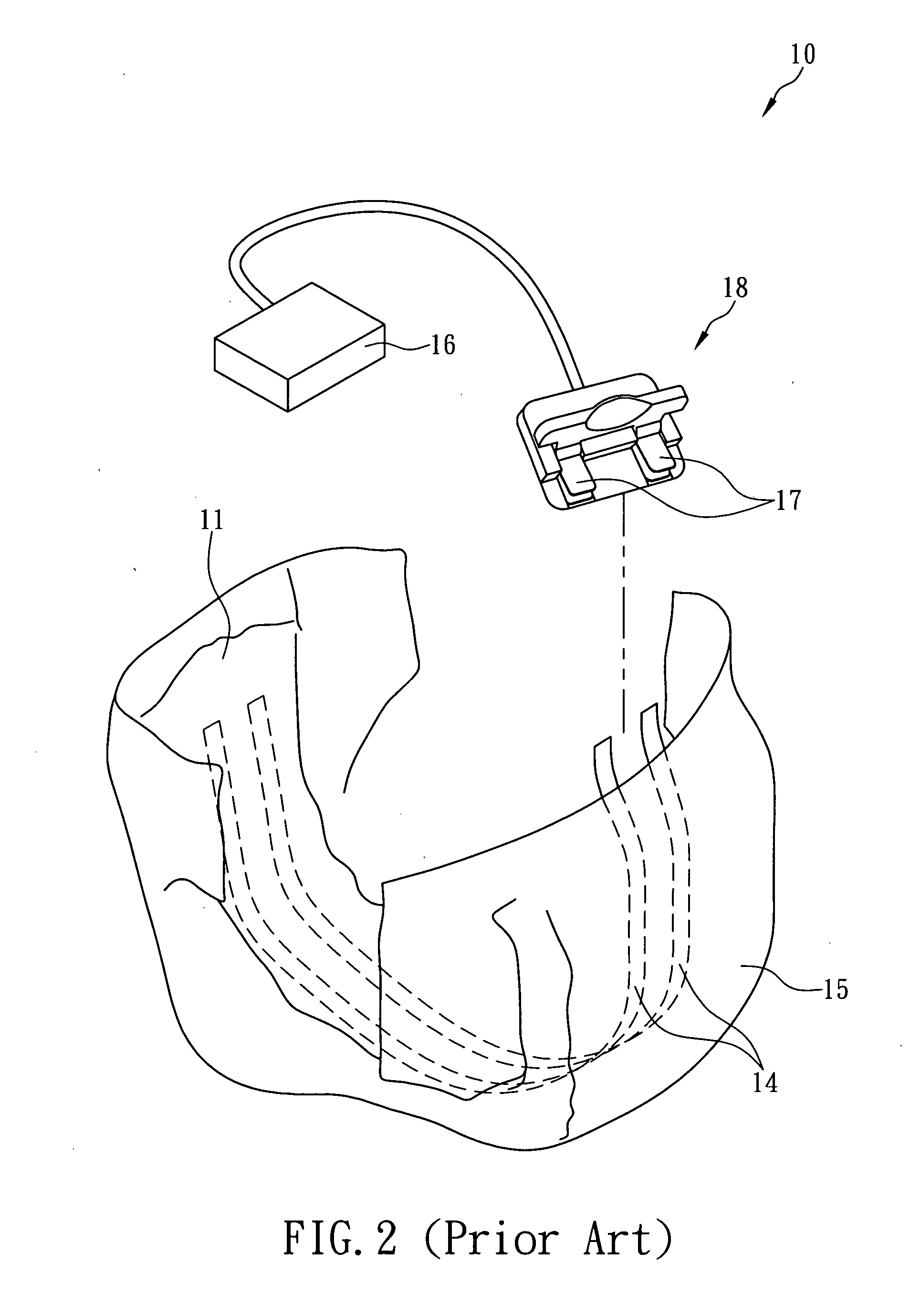 Diaper structure with urine sensor