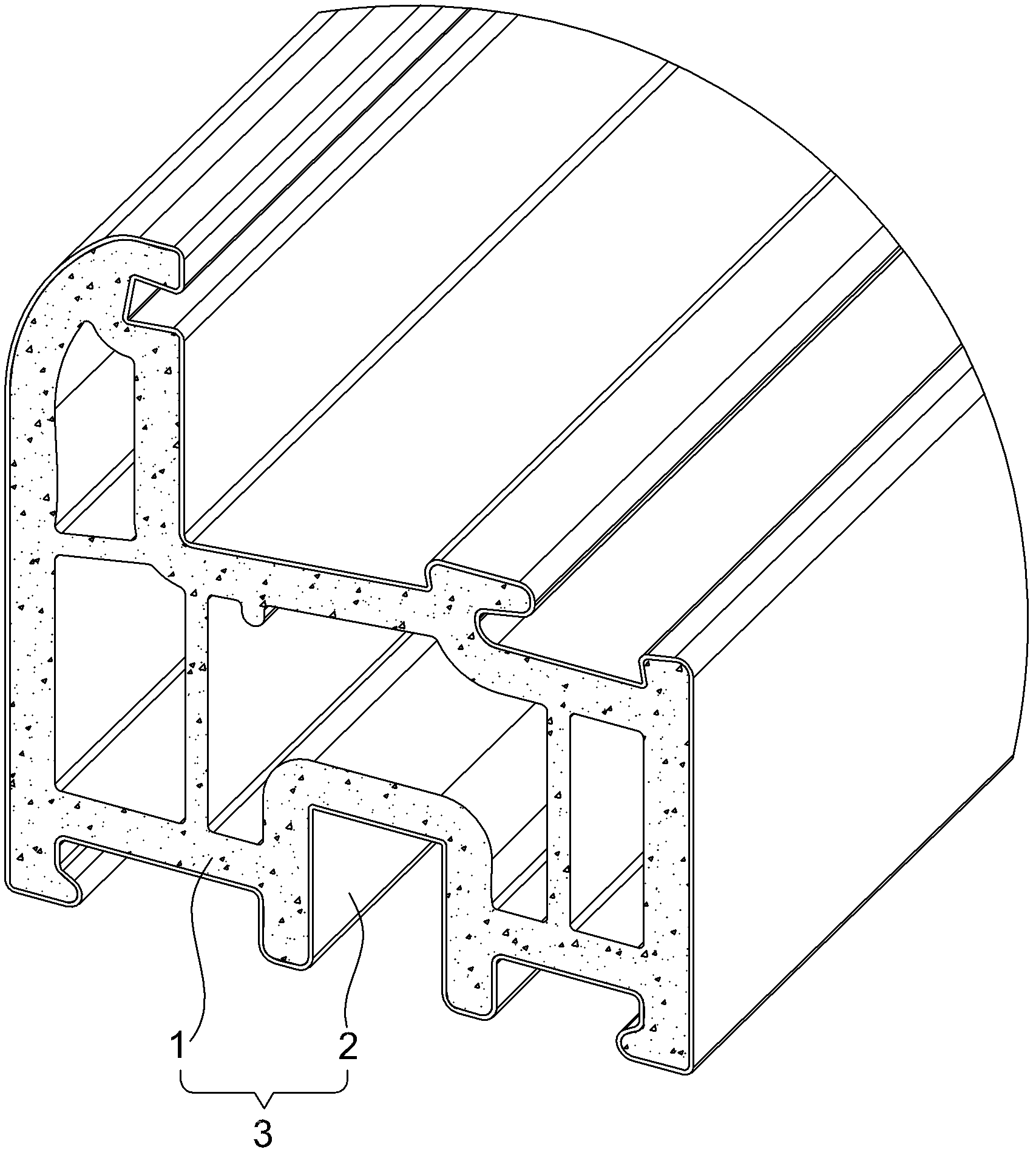 Production method of aluminum-plastic wood fiber composite profile