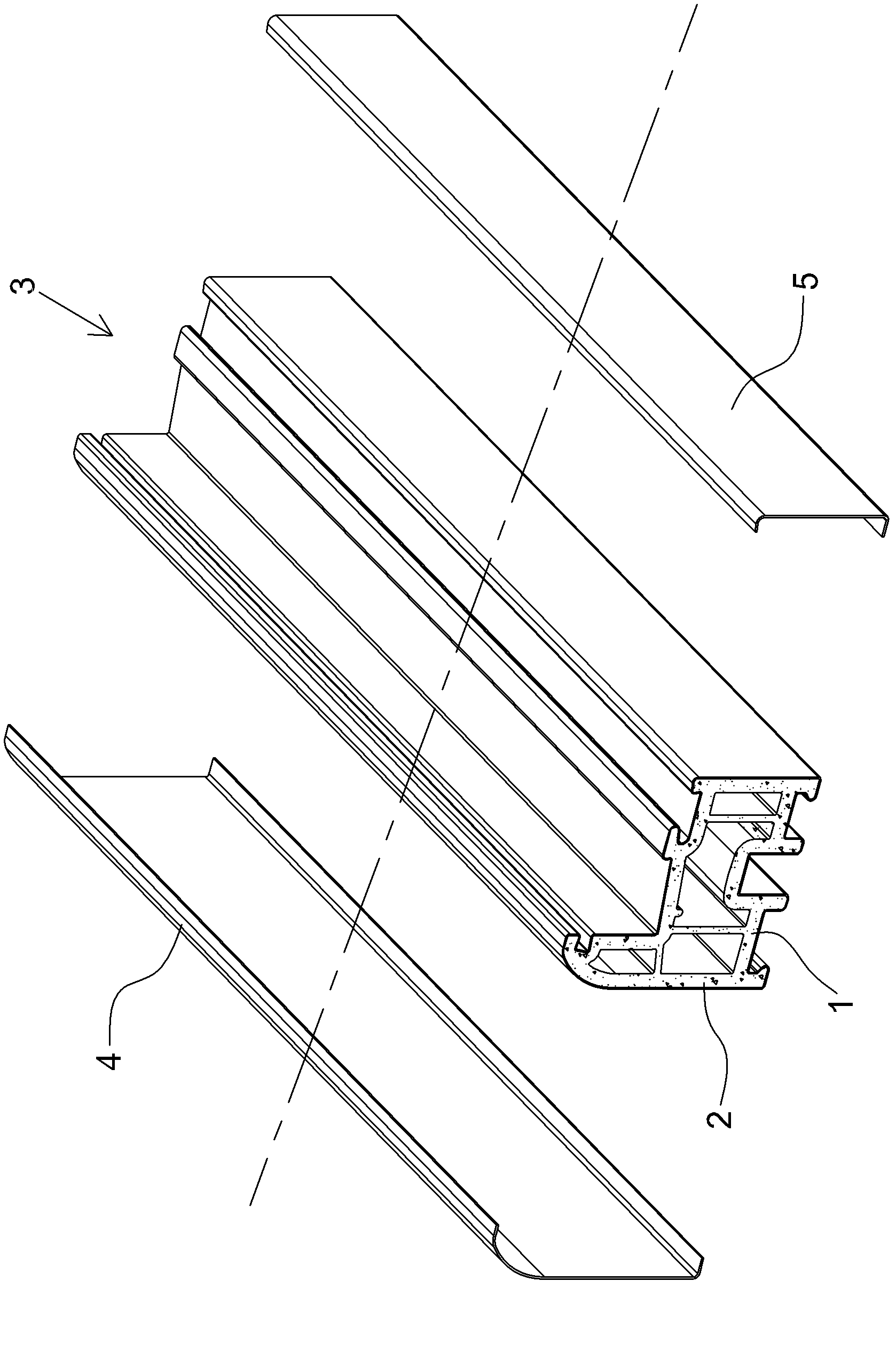 Production method of aluminum-plastic wood fiber composite profile