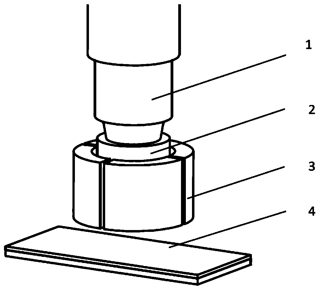 Radial magnetizing unilateral magnetron resistance spot welding device