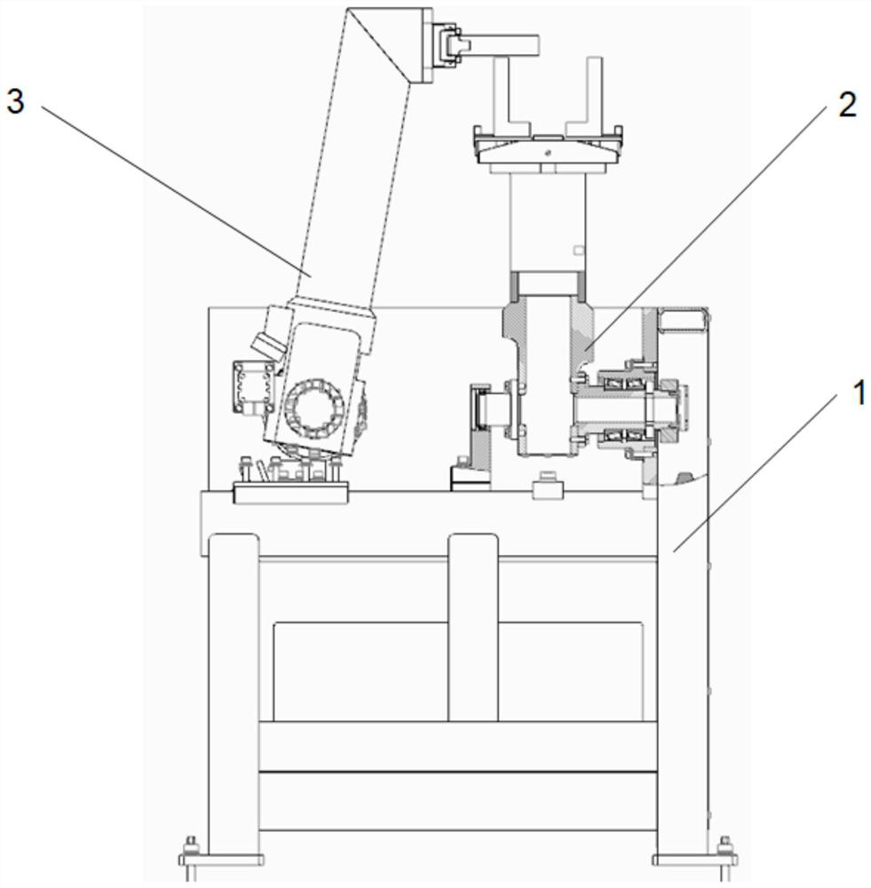 Clamping platform for workpiece overturning and workpiece polishing and cleaning system