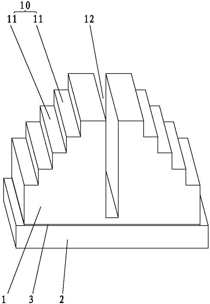 Novel brake pad and mold and method for manufacturing same