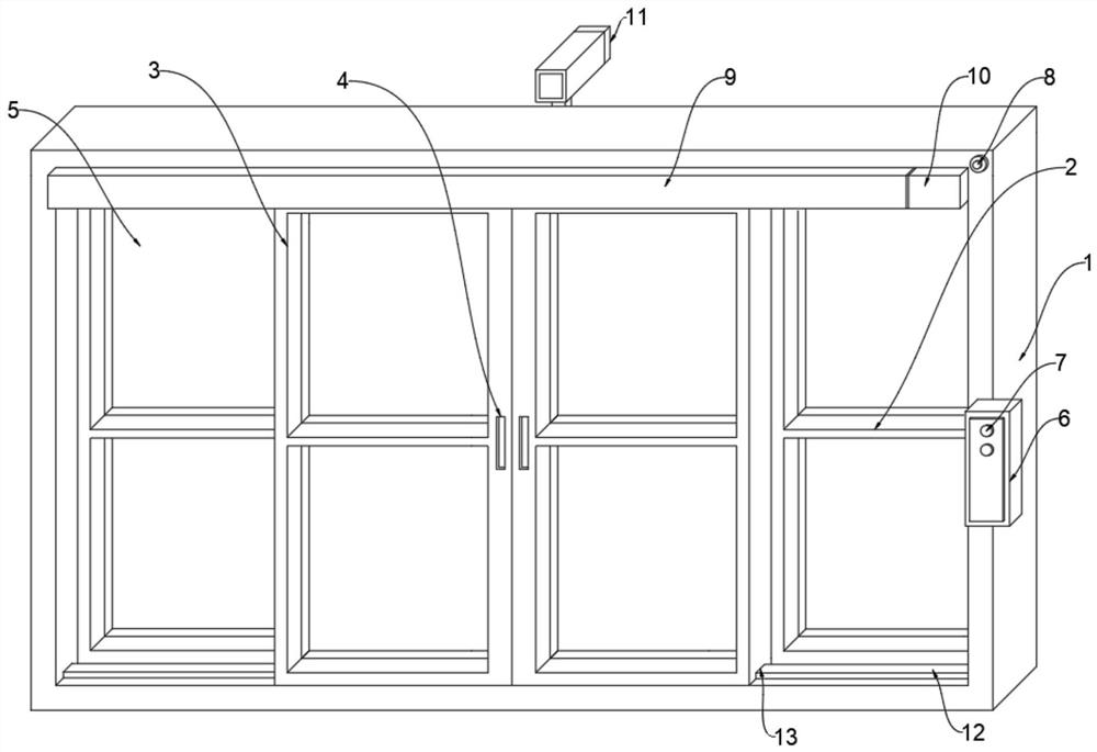 Communication device for intelligent doors and windows and use method of device