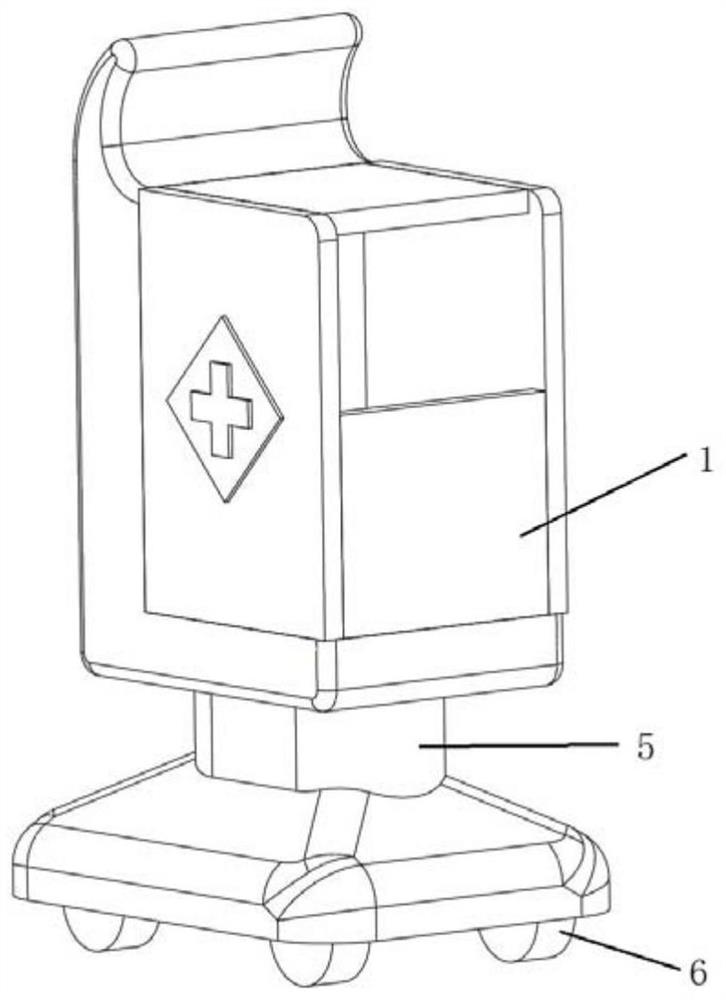 Medical transportation robot based on fish swarm effect and self-adaptive cruise following method