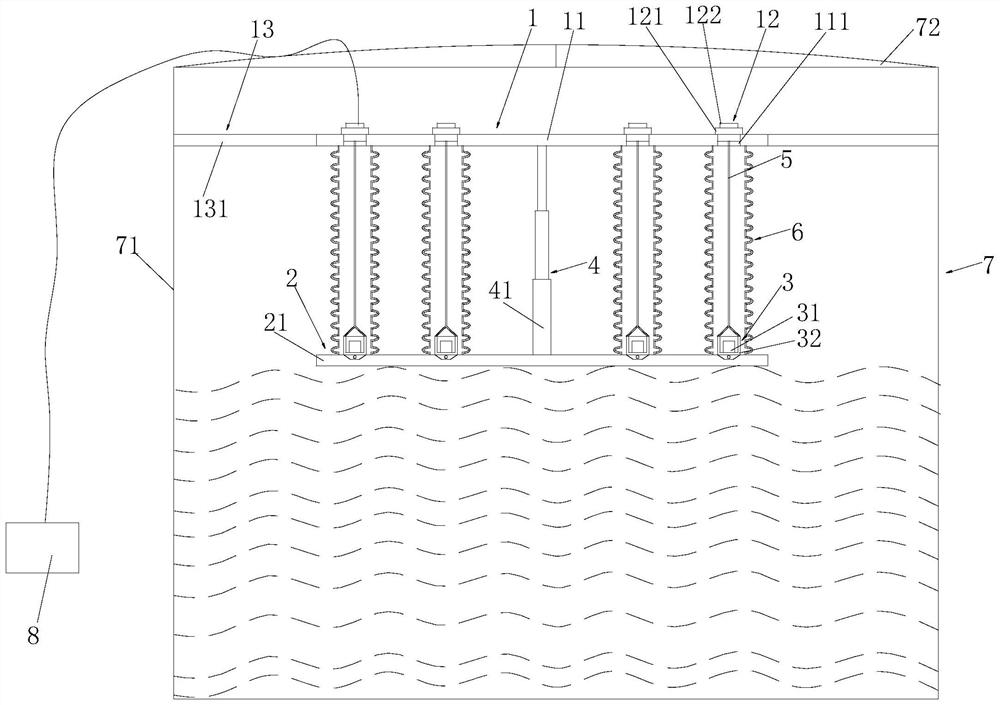 Liquid sulfur storage tank fire alarm device and liquid sulfur storage tank