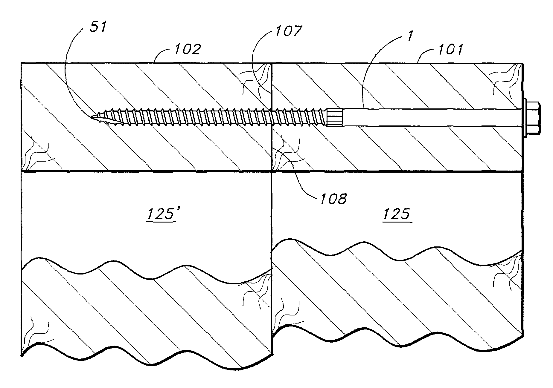 Screw fastener in multiple floor truss and wood-to-wood shear connection