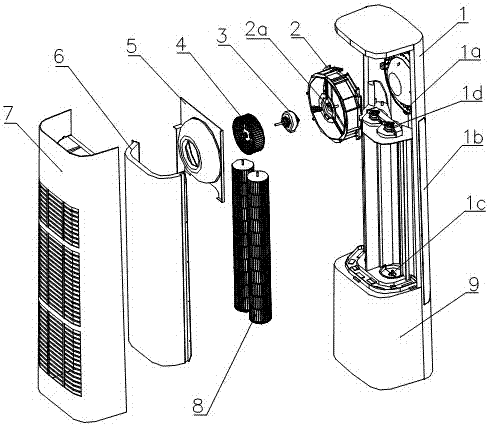 A three-dimensional surrounding air supply structure and its air conditioner