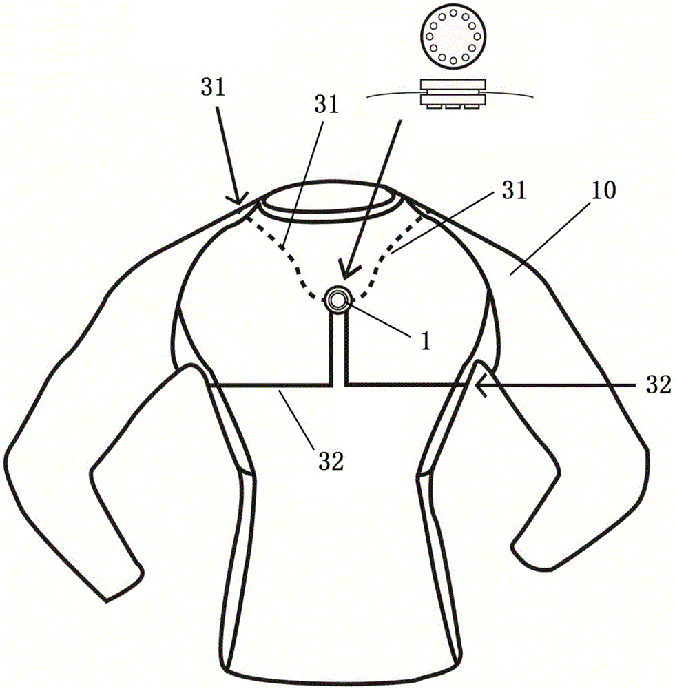 Human body bioelectricity monitoring garment