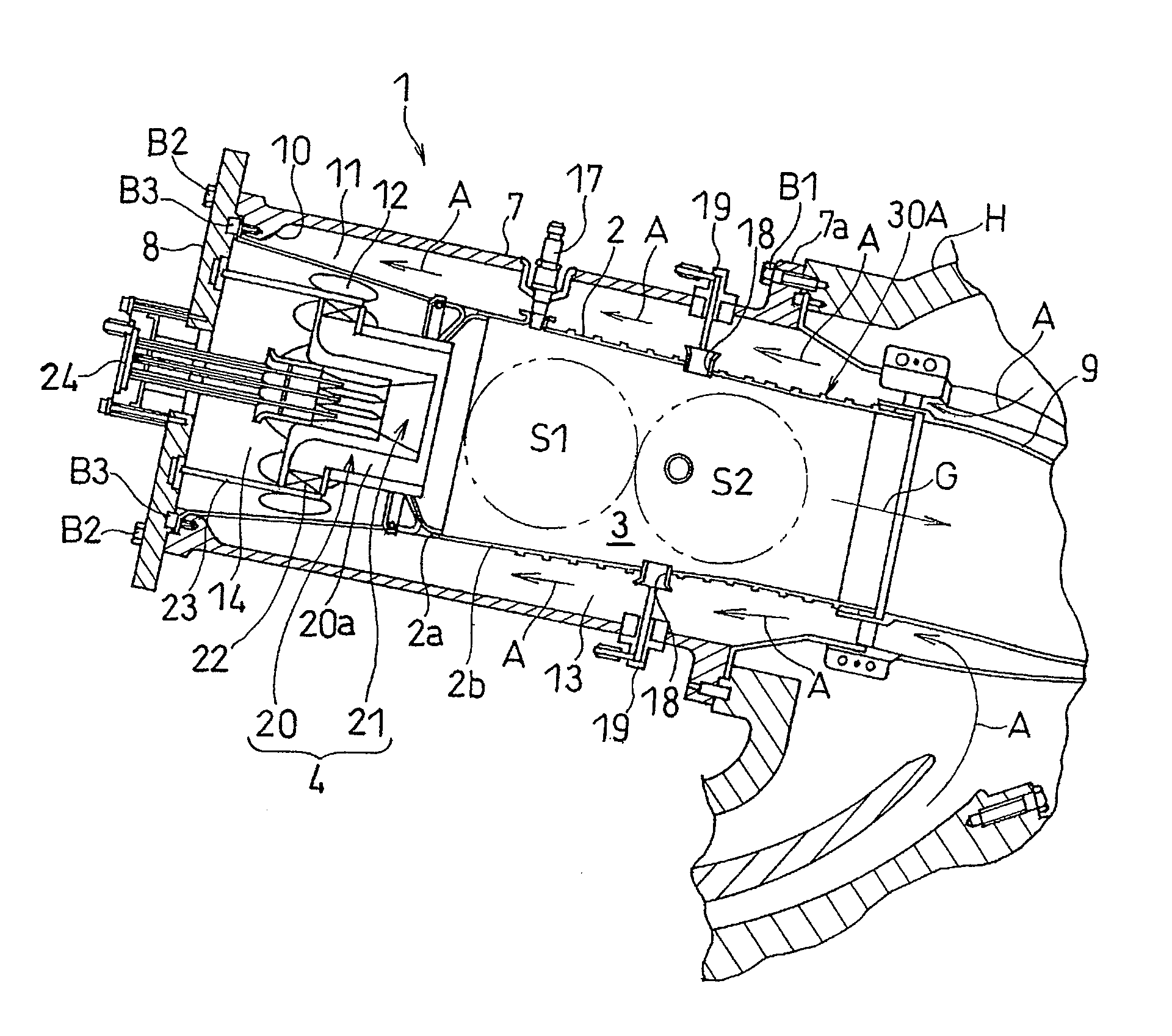 Cooling structure for gas turbine combustor