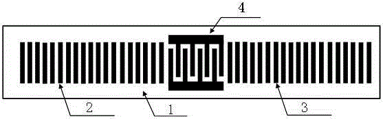 Acoustic surface wave resonator having high Q value and one port applied to wireless temperature sensor