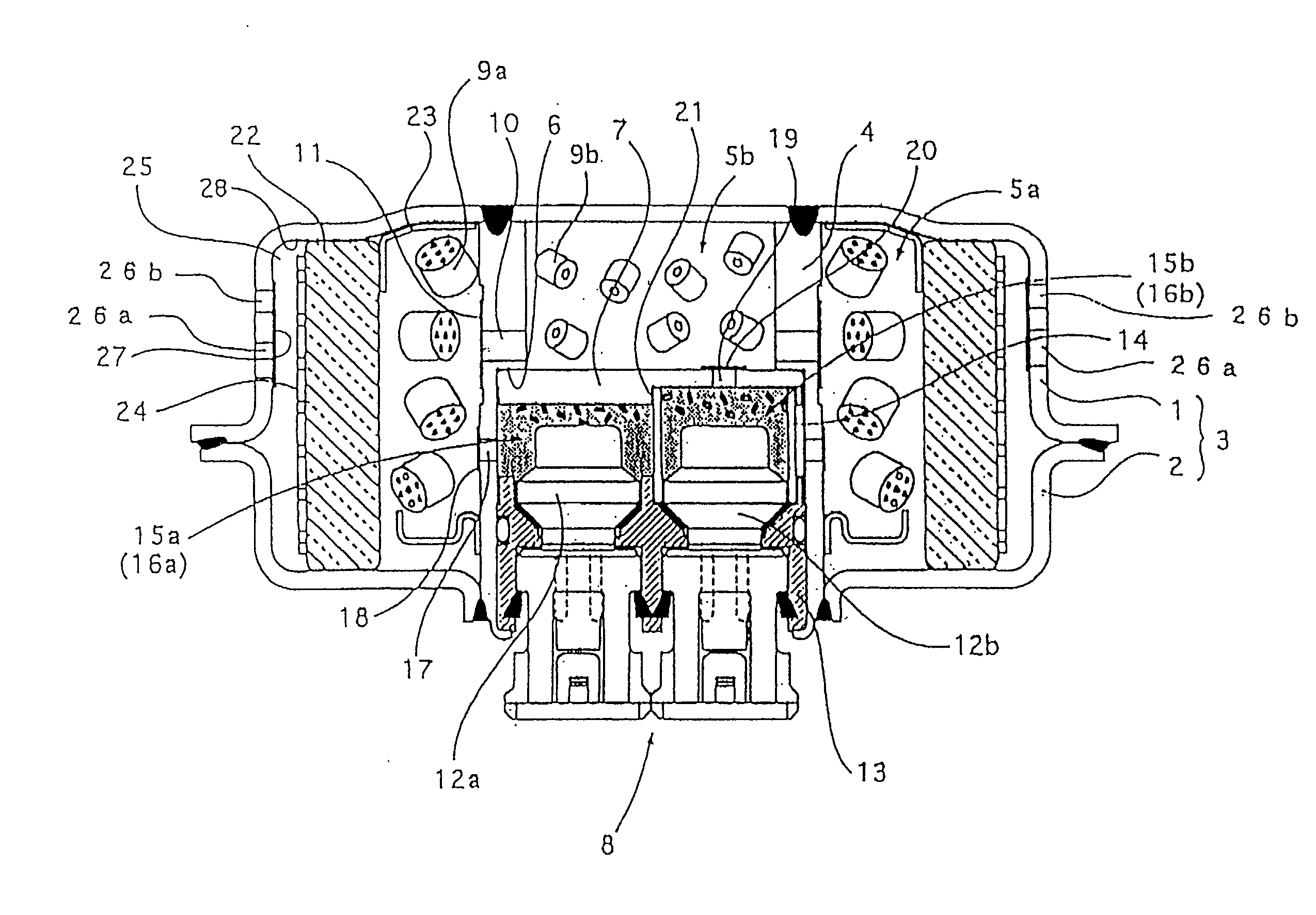 Gas generator for air bag and air bag apparatus