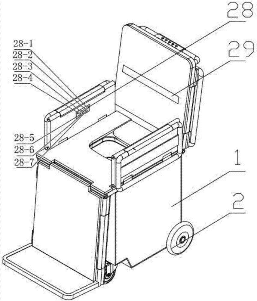 Automatic toileting type wheelchair bed