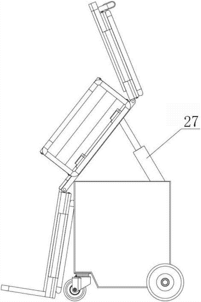 Automatic toileting type wheelchair bed