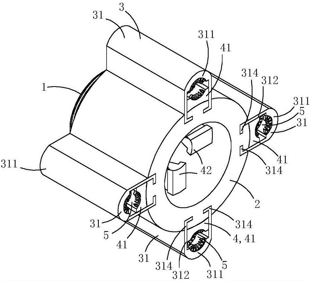 Three-phase electric zero sequence current transformer for preventing cable from loosening