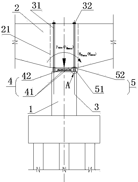 Continuous beam bridge pier temporary consolidation structure and construction method