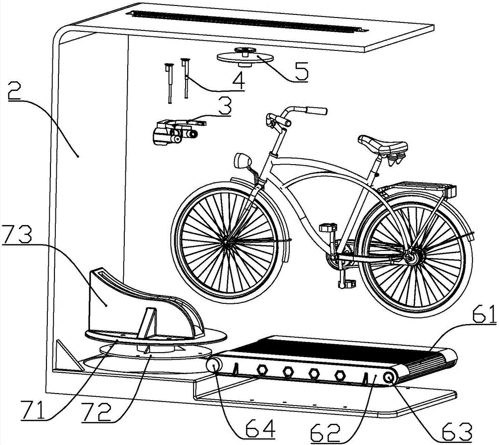 VR fitness device which simulates bicycle riding