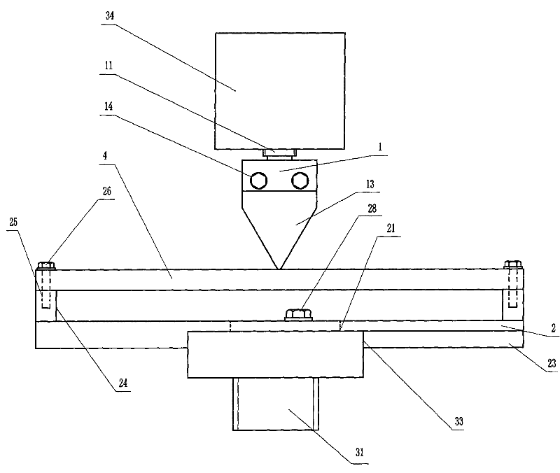 Clamp for rail fatigue experiment acted by bending moment