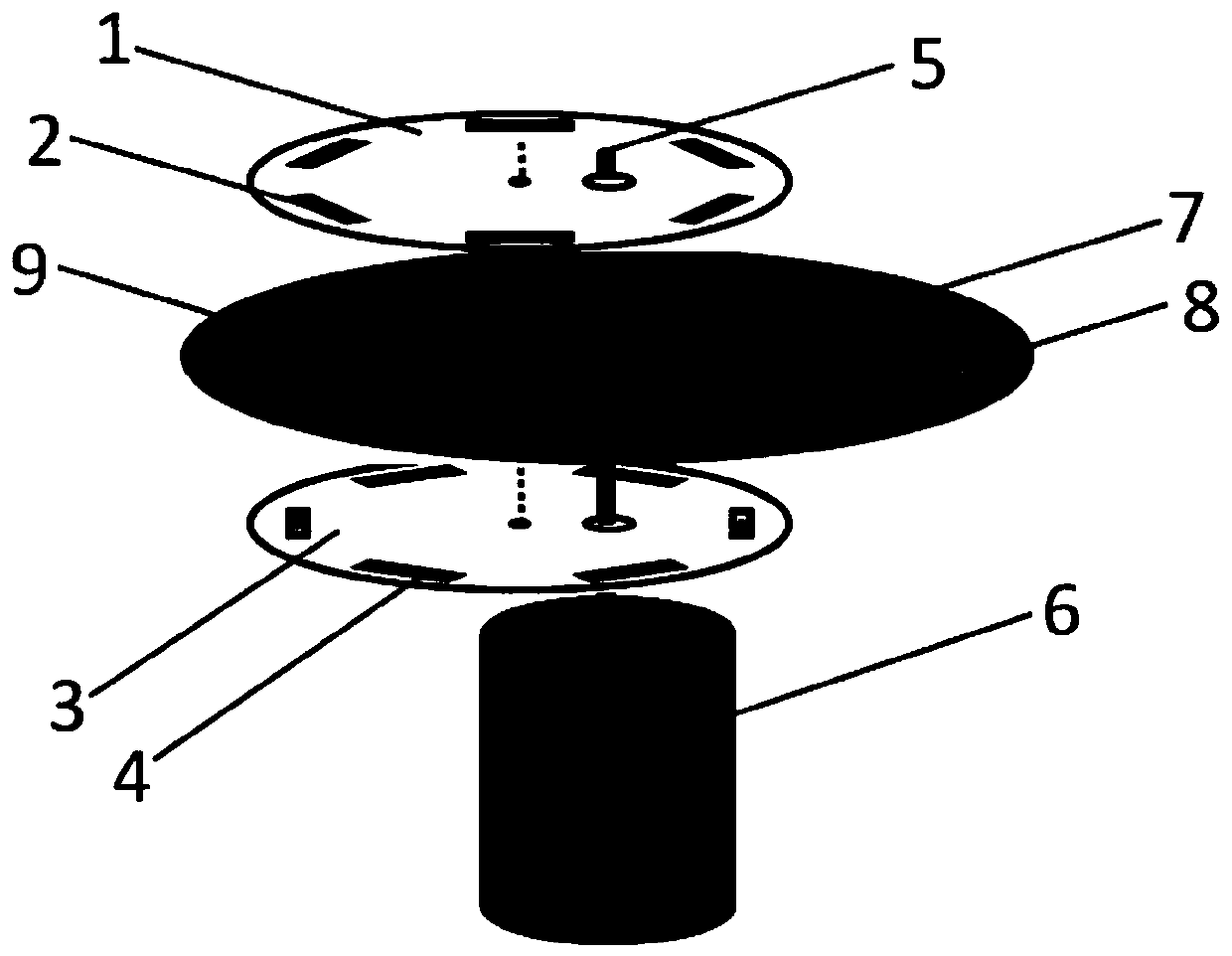 Portable bacterial lysis device based on centrifugal microfluidic technology and using method thereof