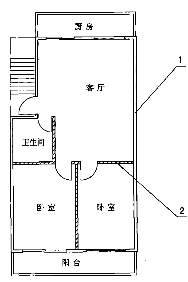 House with flexibly partitioning layout