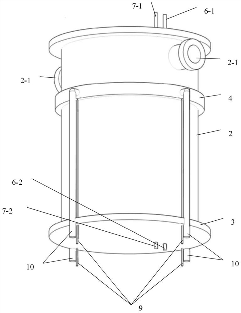 High-temperature molten salt furnace with two stages of combustors