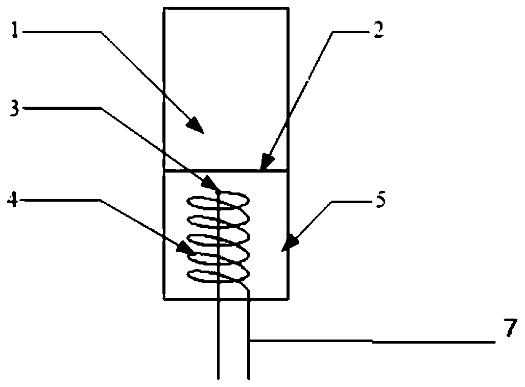 Temperature measurement and control integrated air heating element and temperature measurement and control method