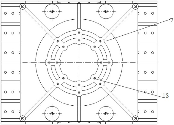 A test device for vibration test of aerial suspension launching device