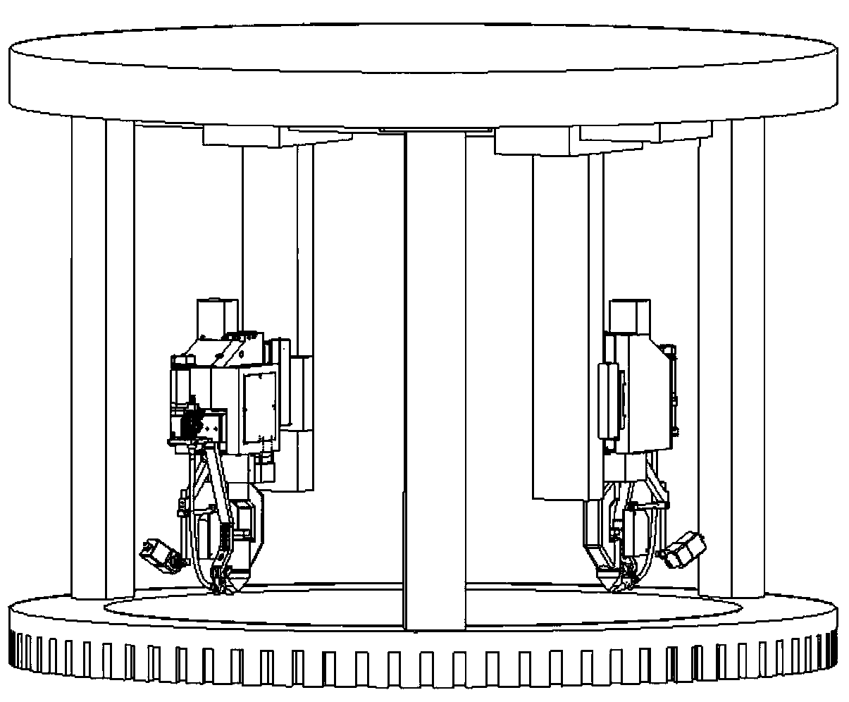 Method and system for bisymmetric heat source welding based on flexible arc plasma