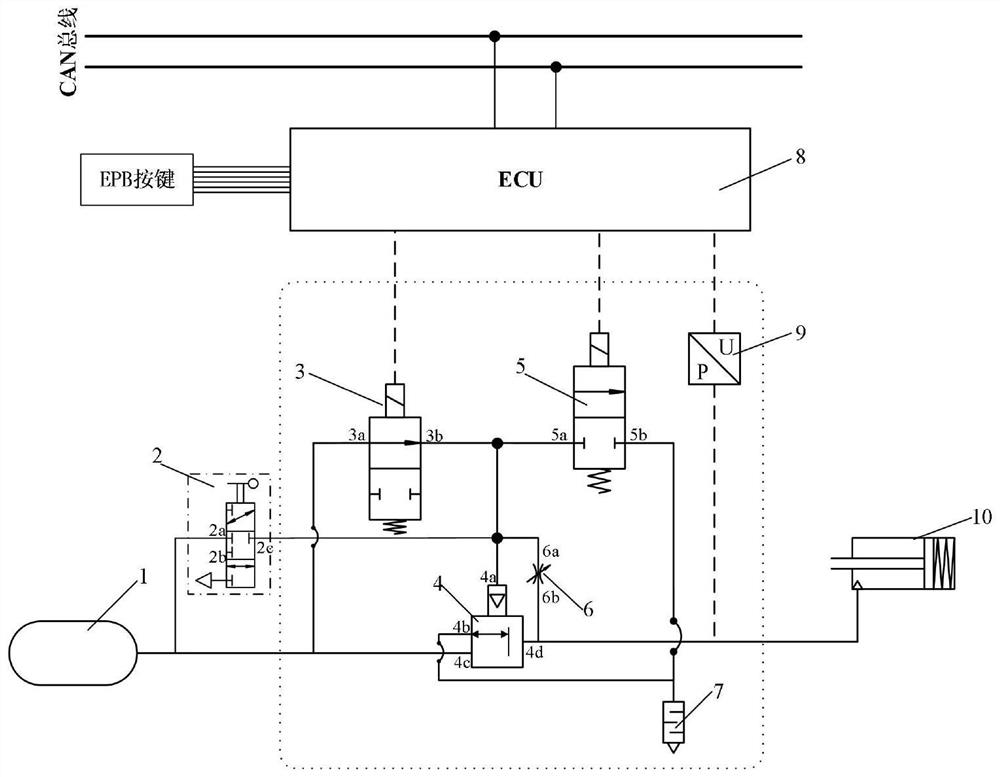 Air pressure type electronic parking system