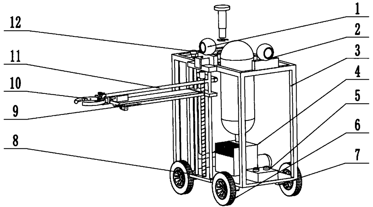 Fully automatic whitening machine for roadside trees