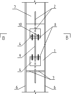 H section steel girder-column minor axis connecting top and bottom angle steel node and preparing method of H section steel girder-column minor axis connecting top and bottom angle steel node