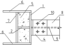 H section steel girder-column minor axis connecting top and bottom angle steel node and preparing method of H section steel girder-column minor axis connecting top and bottom angle steel node