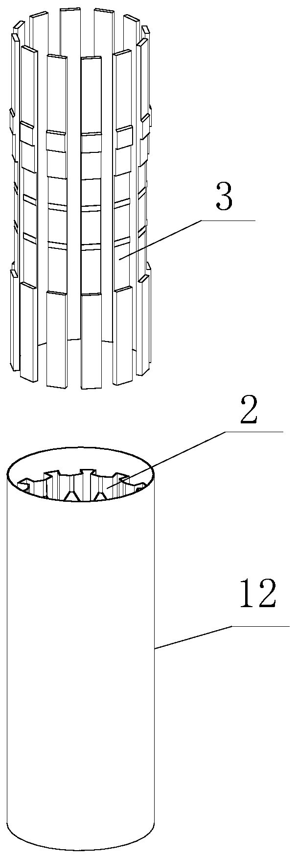 Detachable pattern liquid detection device