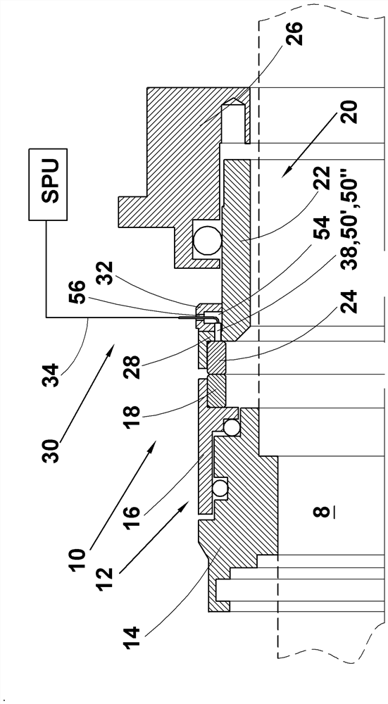 A mechanical sealing arrangement and a sensor ring for monitoring the operation of a mechanical seal arrangement