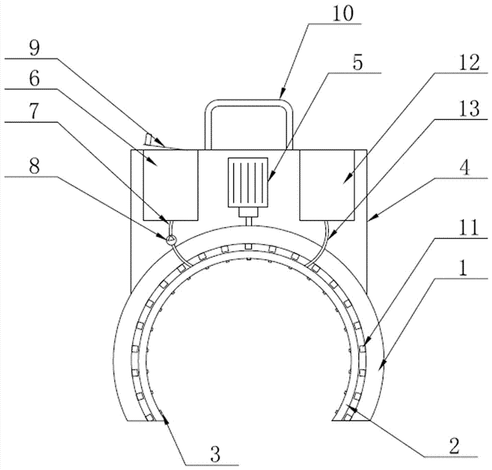 Recovery massaging device used for thrombus of lower extremity veins