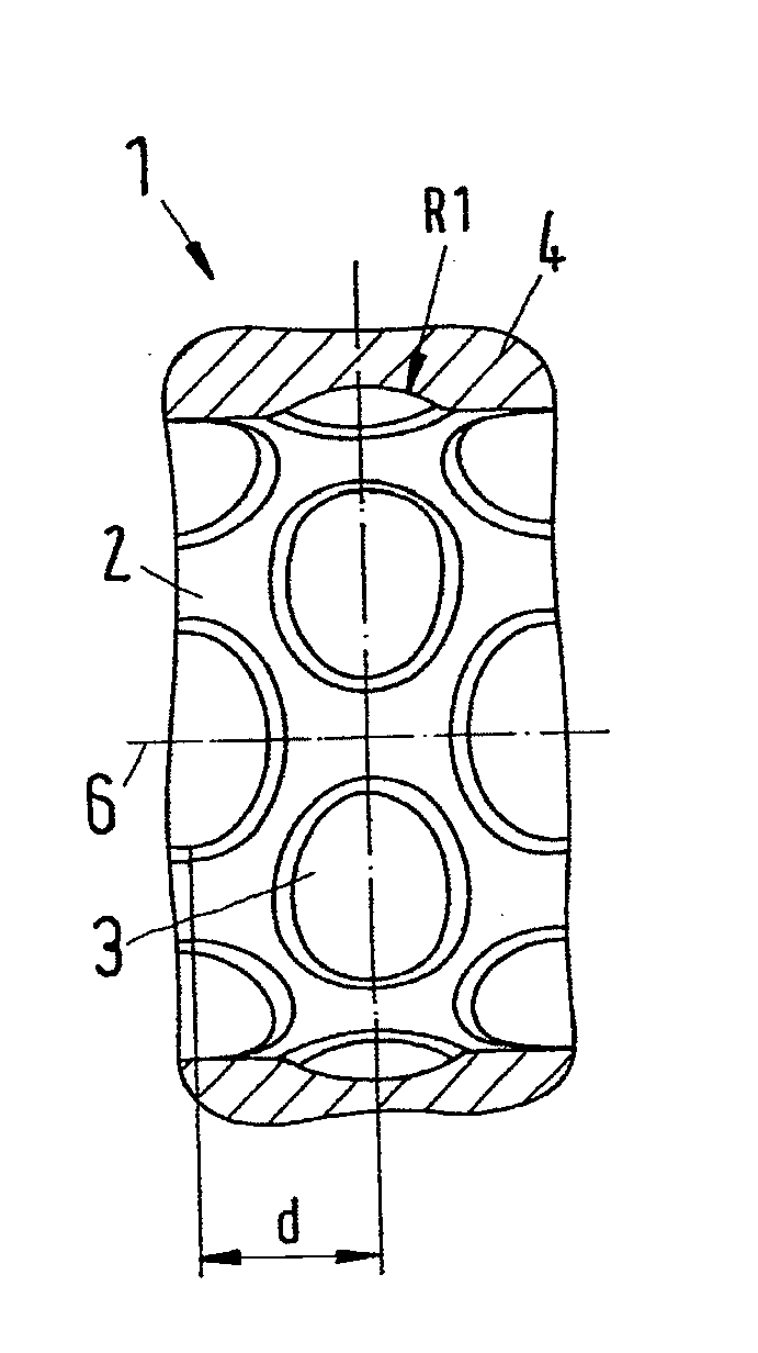 Flow- optimized fluid line