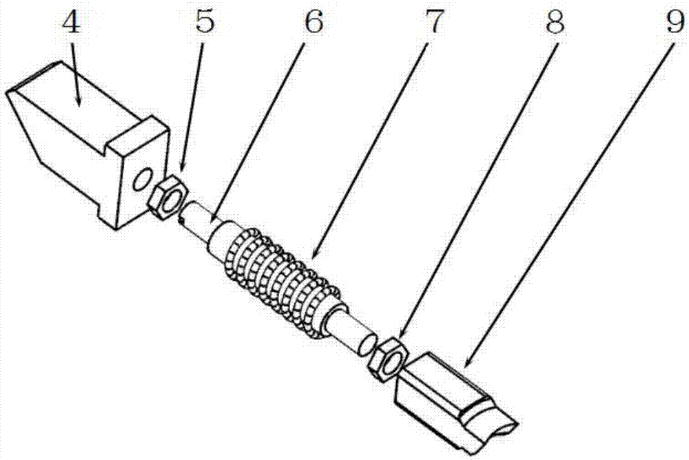 Automatic rebounding device for movable block