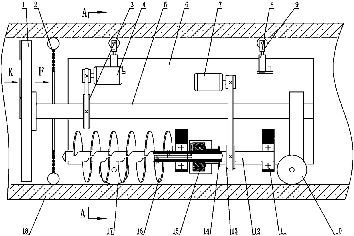 Ice layer clearing vehicle in tunnel drainage pipe subjected to remote internet monitoring and management