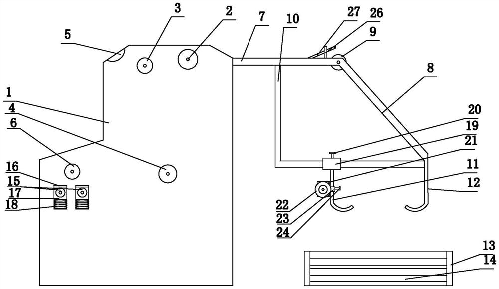 Cloth inspecting machine of scutcher