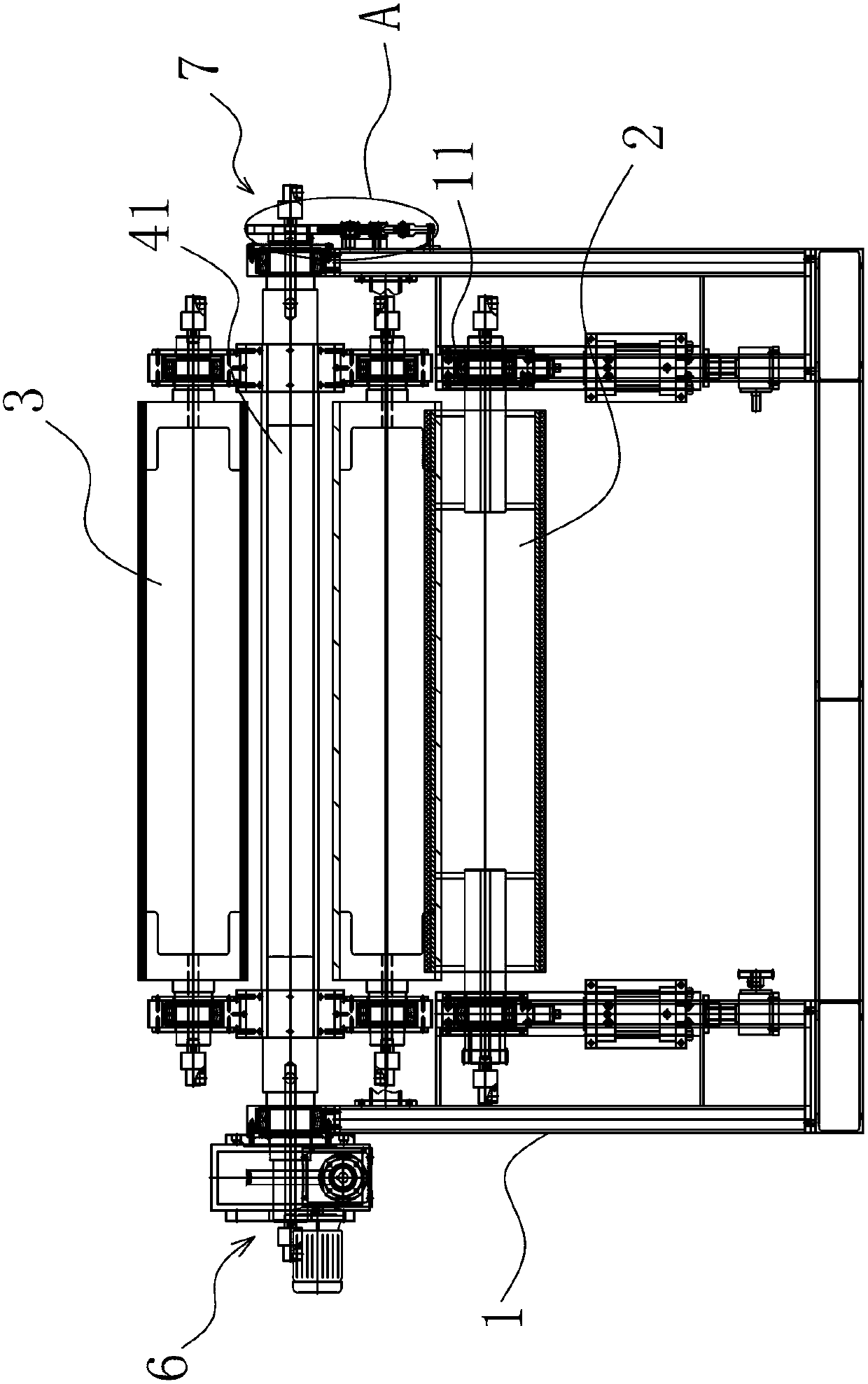 Embossing device of embossing machine