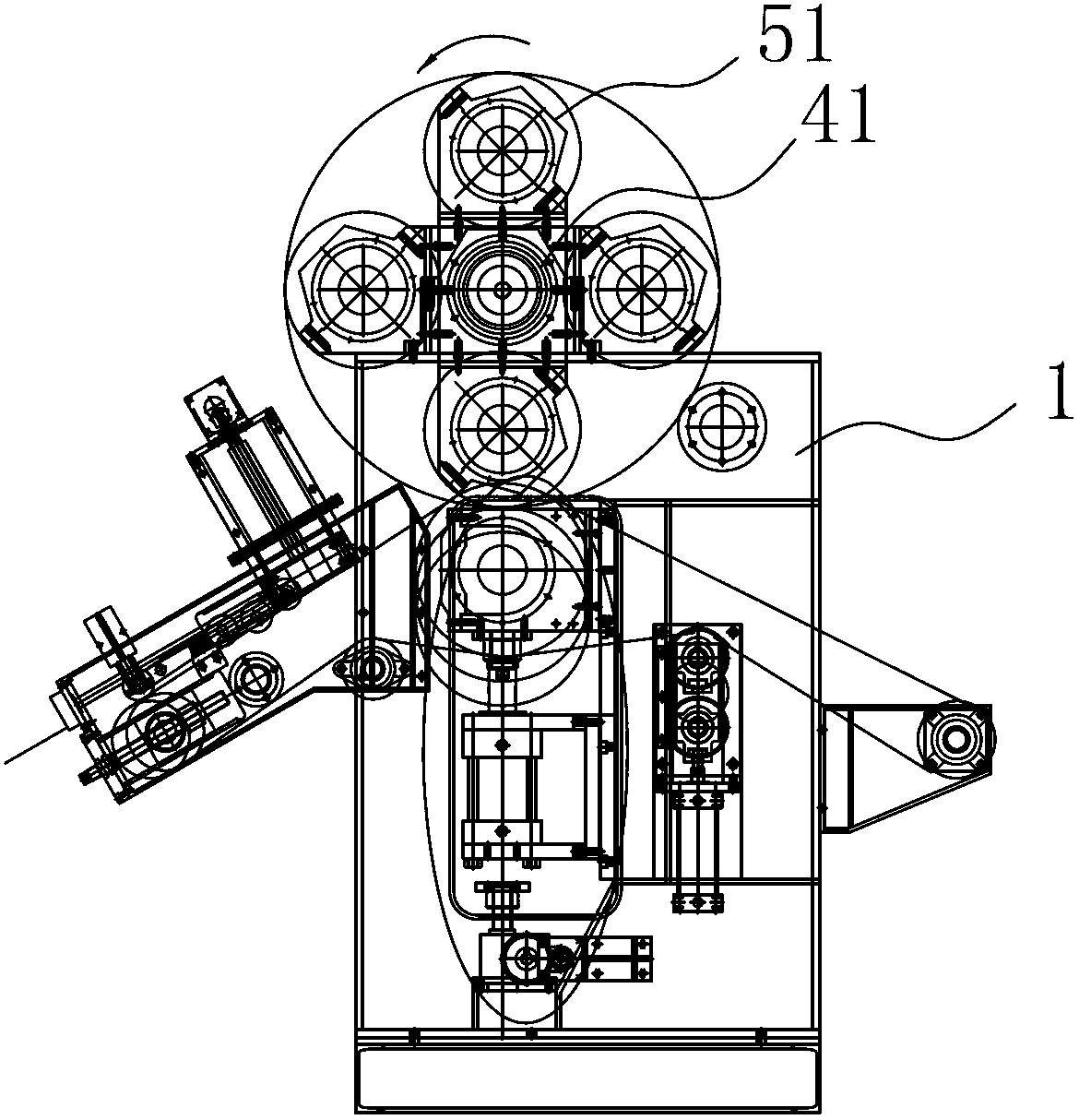 Embossing device of embossing machine