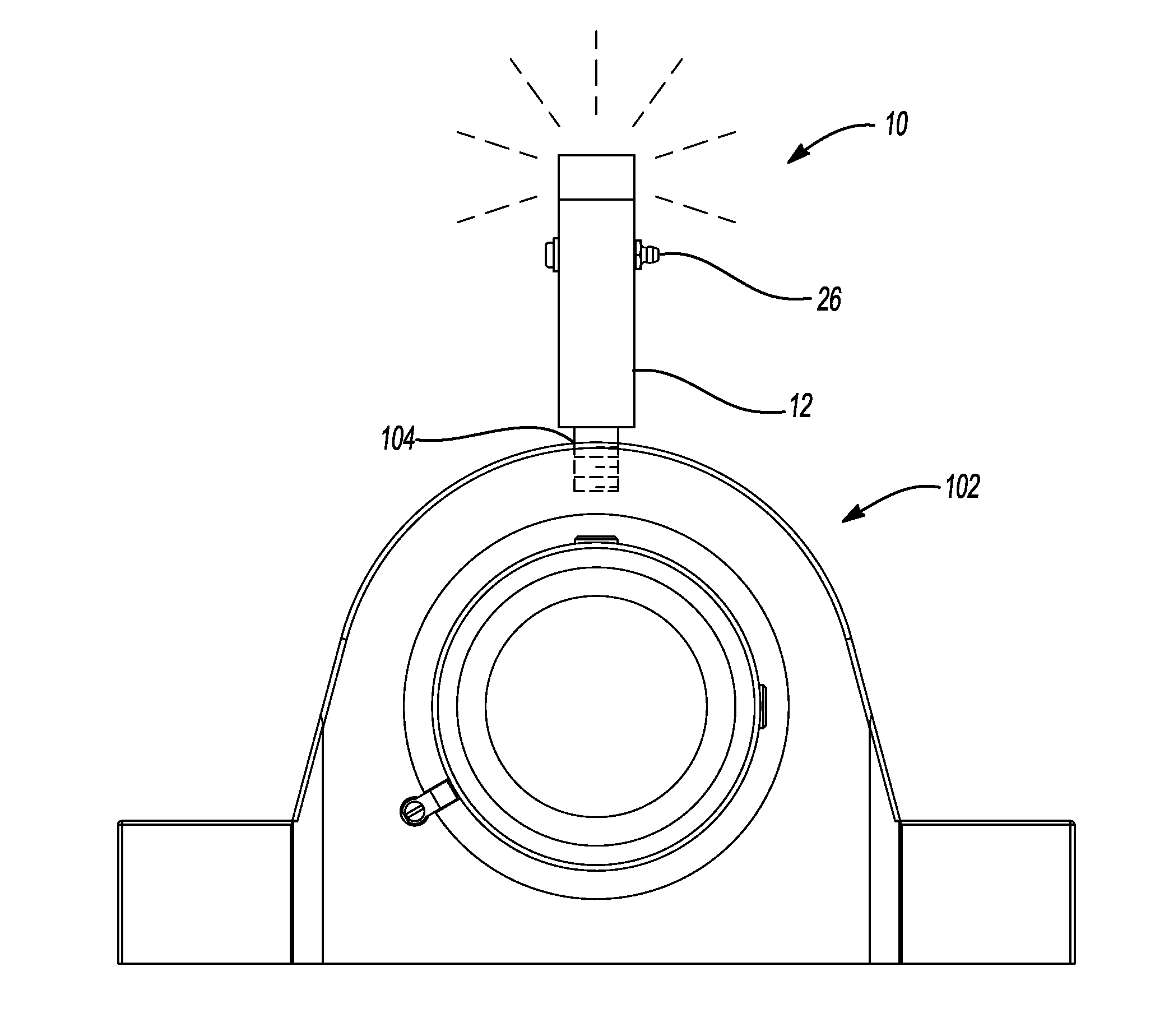 Temperature sensing grease fitting with alarm